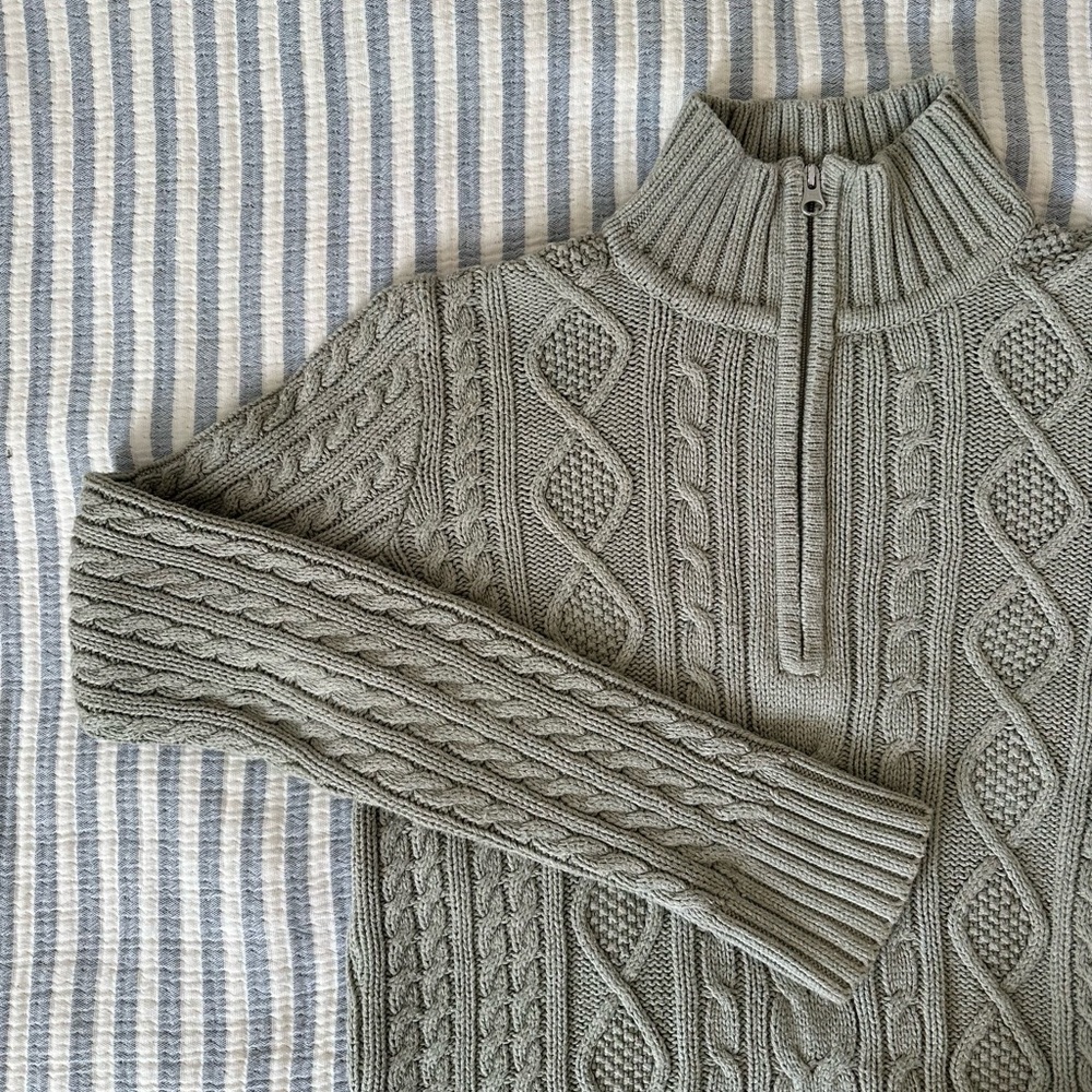 Sage green quarter-zip Sweater from Croft&Barrow